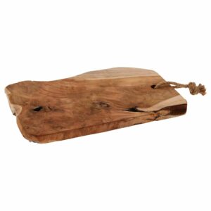 badio - Deska drewniana do serwowania krojenia naturalna tekowa 35x20x2 cm