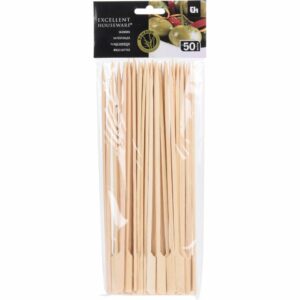 badio - Wykałaczki drewniane bambusowe do przystawek przekąsek szaszłyków 25 cm 50 szt.