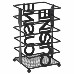 badio - Ociekacz stojak organizer koszyk metalowy czarny na sztućce przybory