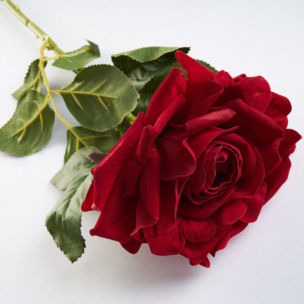 badio - Sztuczna długa czerwona róża 1 szt. SK-ROZ-XL
