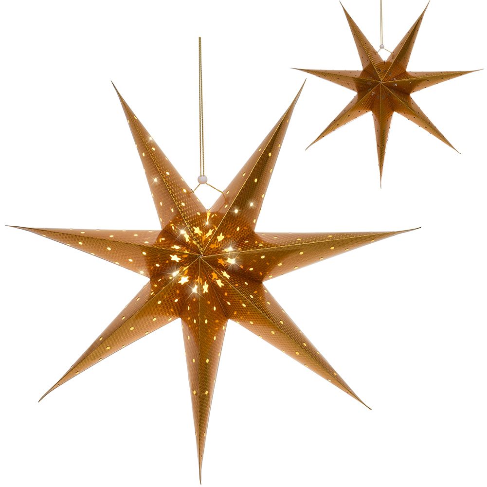badio - Gwiazda świąteczna papierowa świecąca wisząca 83910-GP