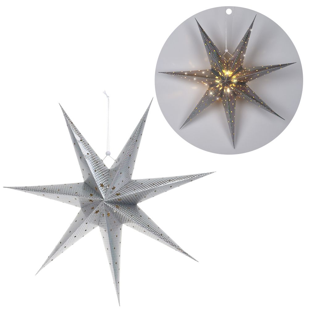 badio - Gwiazda świąteczna świecąca papierowa wisząca okno 839154-G